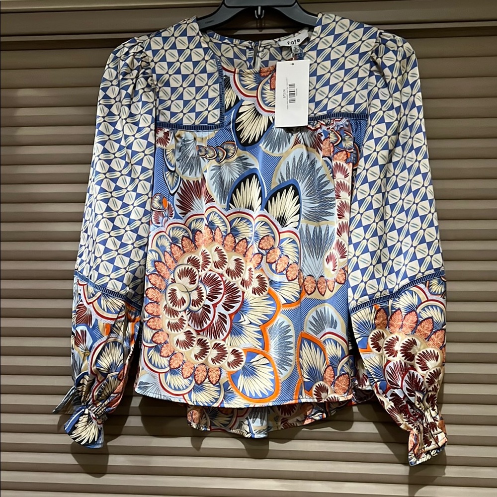 Silky printed blouse